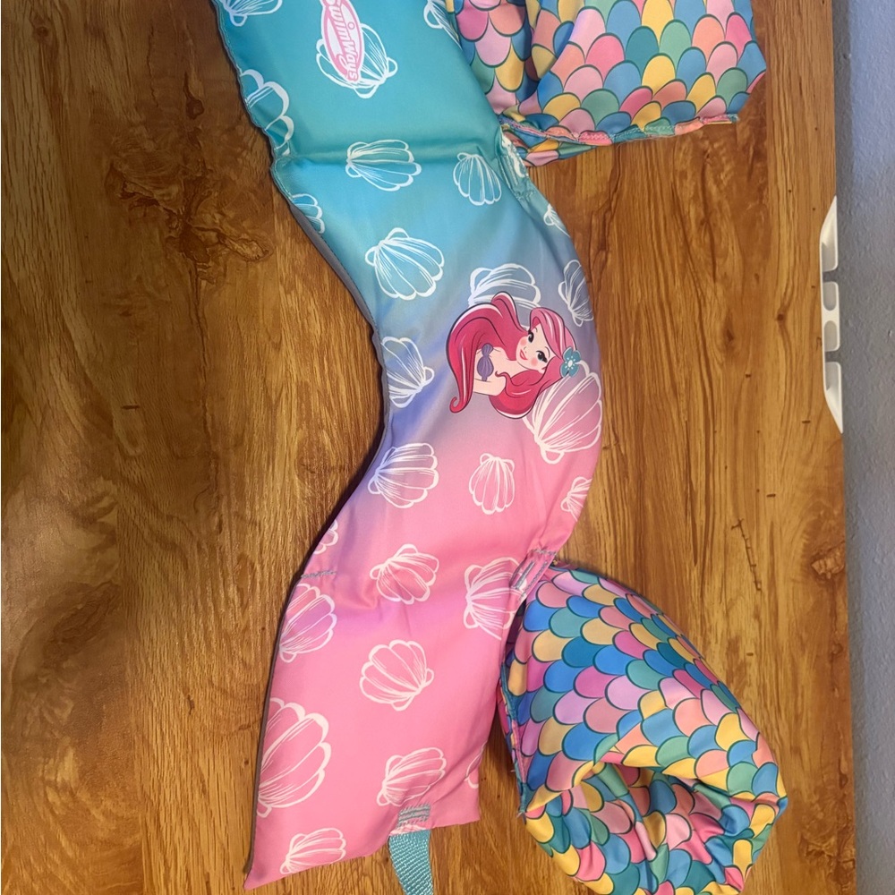 Disney Little Mermaid Kids One Piece - Pink and Blue Child Swim trainer 33-55lbs